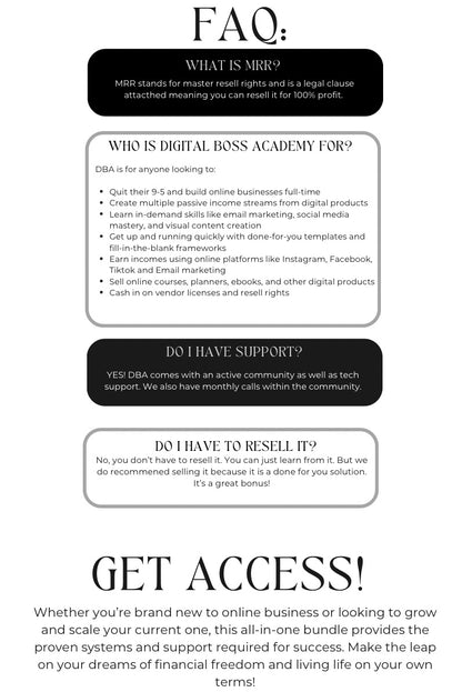 Digital Boss Academy V.1 & V.2 (w/ Master Resell Rights)