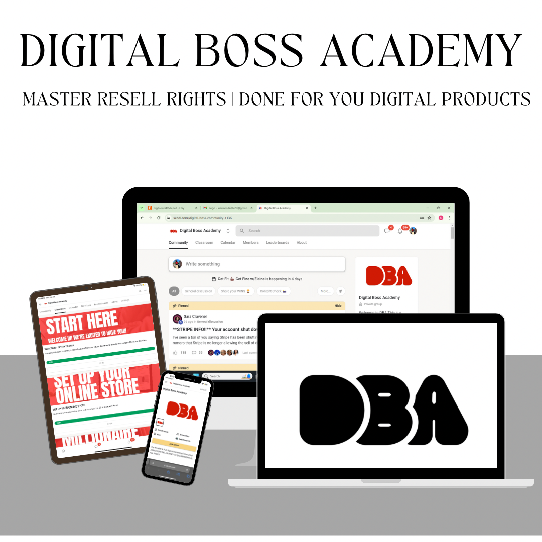 Digital Boss Academy V.1 & V.2 (w/ Master Resell Rights)