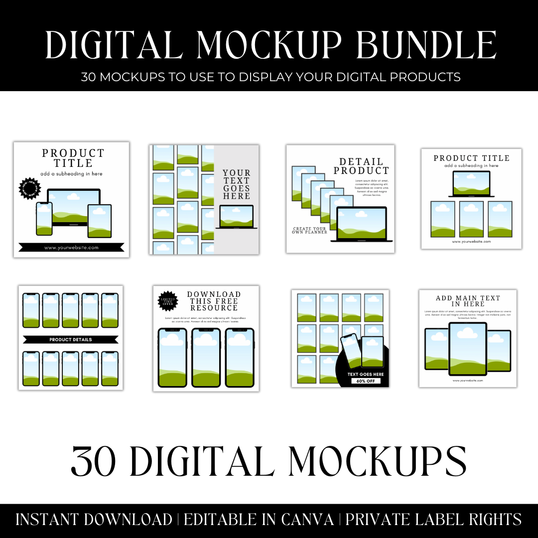 Digital Mockup Bundle (w/ Resell Rights)