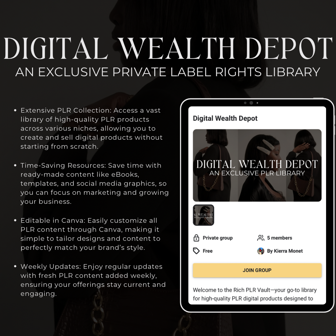 Digital Wealth Depot: An Exclusive PLR Community