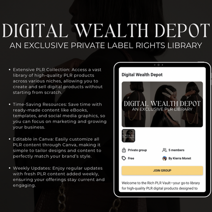 Digital Wealth Depot: An Exclusive PLR Community